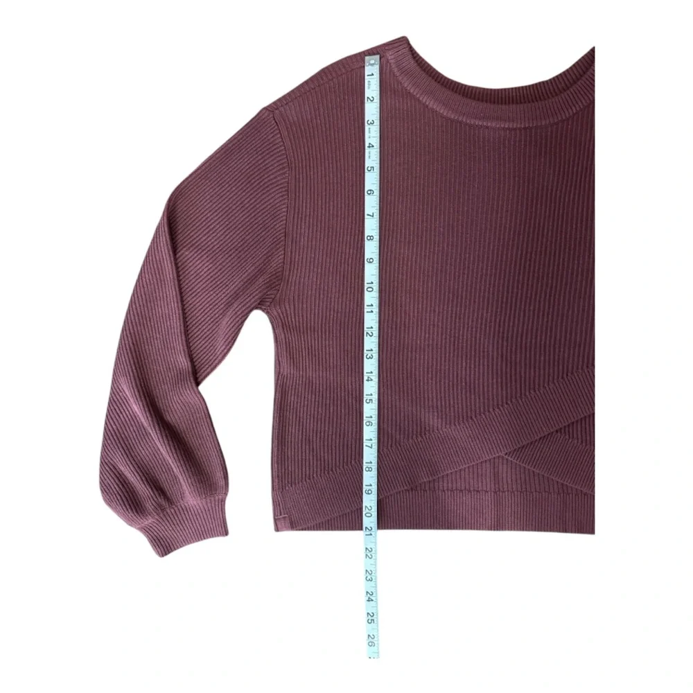 LULULEMON | Reversible Ribbed Crossover Cashmere-Blend Sweater in Smoky Red, 10